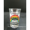 1.5oz Transparent Mini Shot glass cup with ombre strip printing